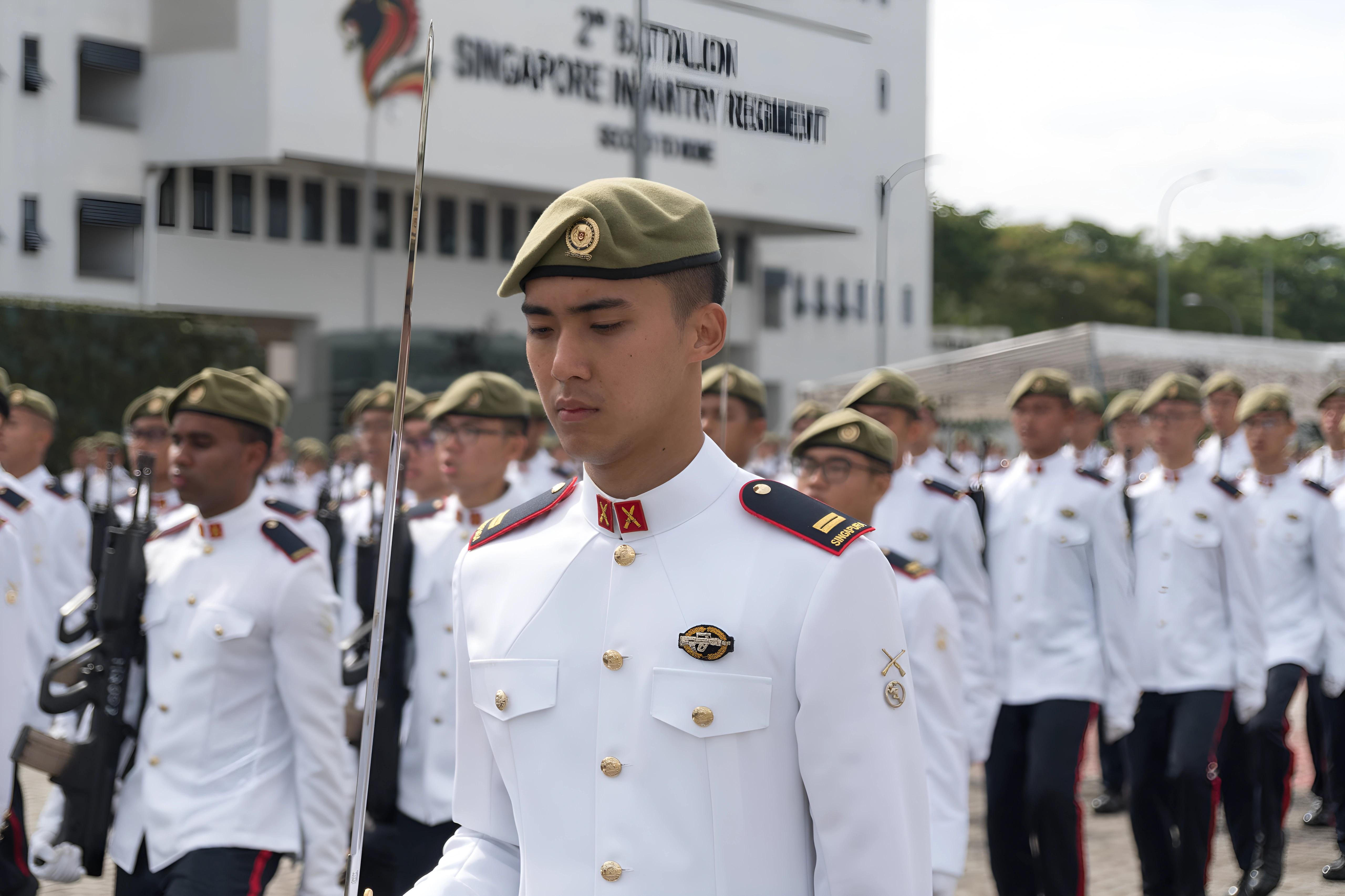 Martin in army uniform during National Service